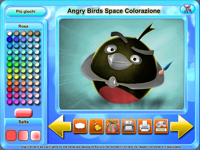 Free Download Angry Birds Space Colorazione Screenshot 3