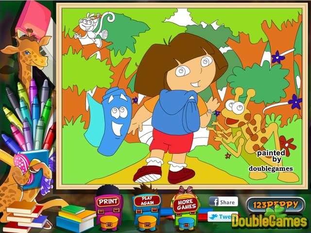 Free Download Dora the Explorer: Online Coloring Page Screenshot 3