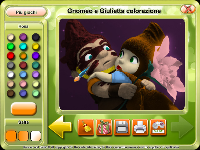 Free Download Gnomeo e Giulietta colorazione Screenshot 1