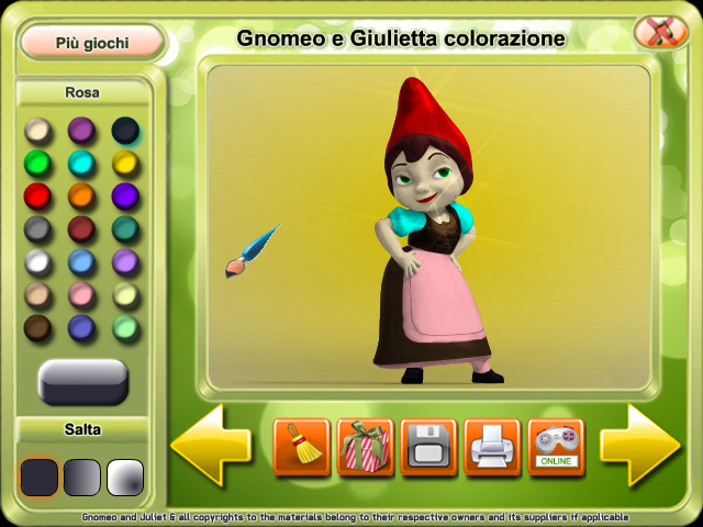 Free Download Gnomeo e Giulietta colorazione Screenshot 3