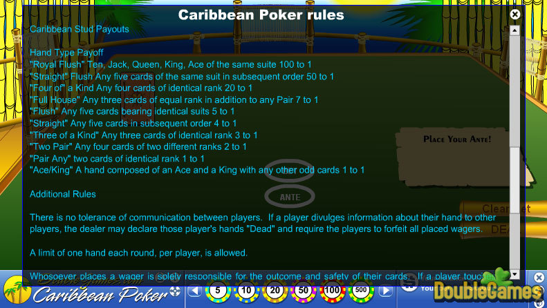 Free Download Island Caribbean Poker Screenshot 1