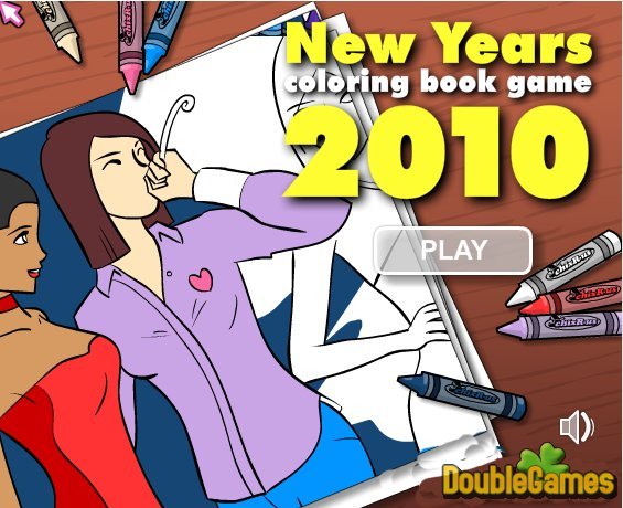 Free Download New Year Coloring Book Game 2010 Screenshot 1