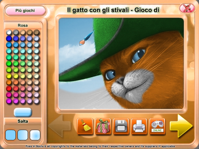 Free Download Il gatto con gli stivali: Gioco di Colorazione Screenshot 1