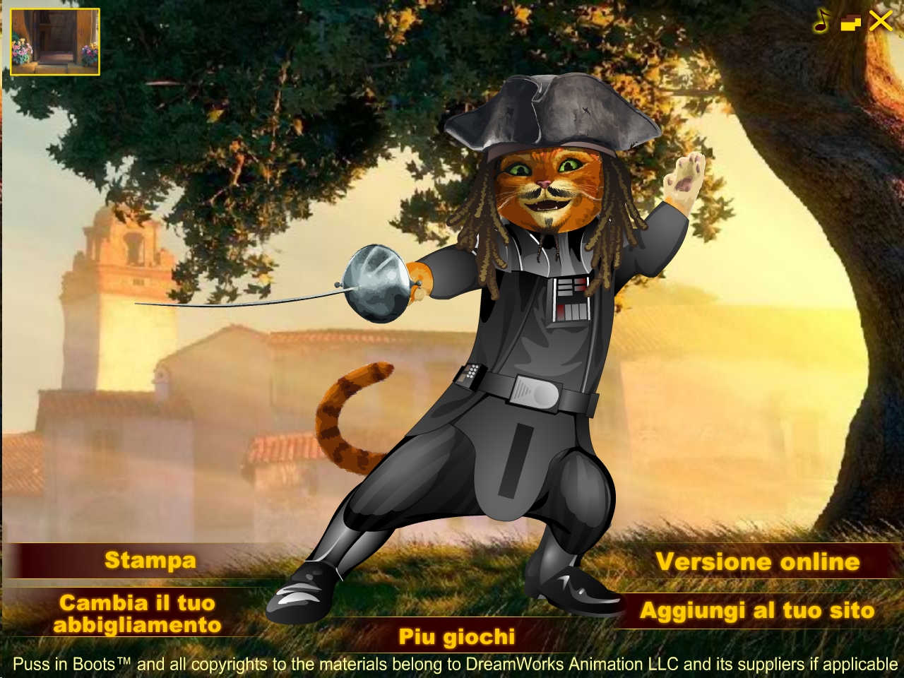 Free Download Il gatto con gli stivali: Gioco di Vestire Screenshot 1