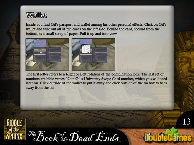 Free Download Riddle of the Sphinx Strategy Guide Screenshot 1