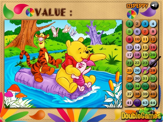 Free Download Winnie, Tigger and Piglet: Colormath Game Screenshot 3